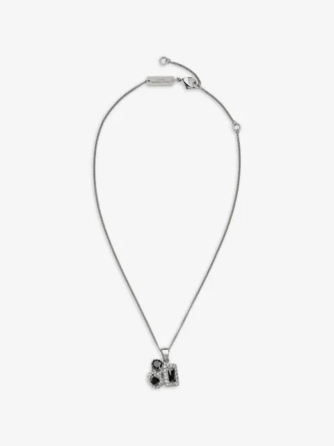 Maison Margiela cluster-pendant zirconia necklace