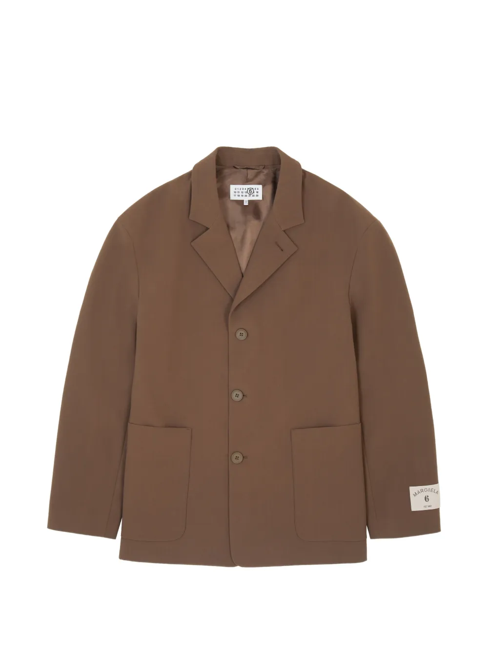 MM6 Maison Margiela wool blend suit jacket - Braun