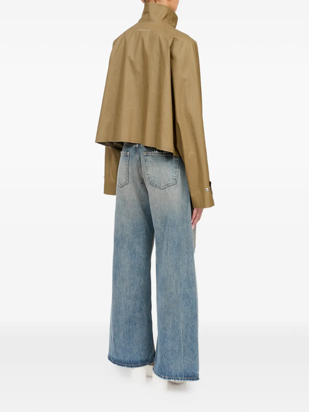 MM6 Maison Margiela Gecoate trenchcoat Bruin