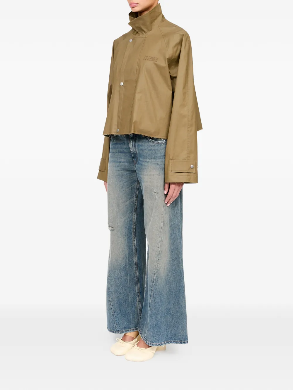 MM6 Maison Margiela Gecoate trenchcoat Bruin