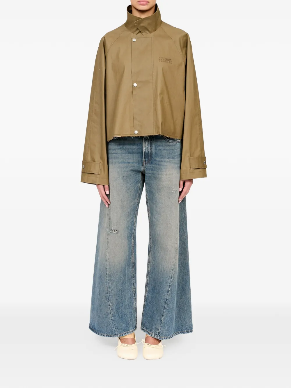 MM6 Maison Margiela Gecoate trenchcoat Bruin