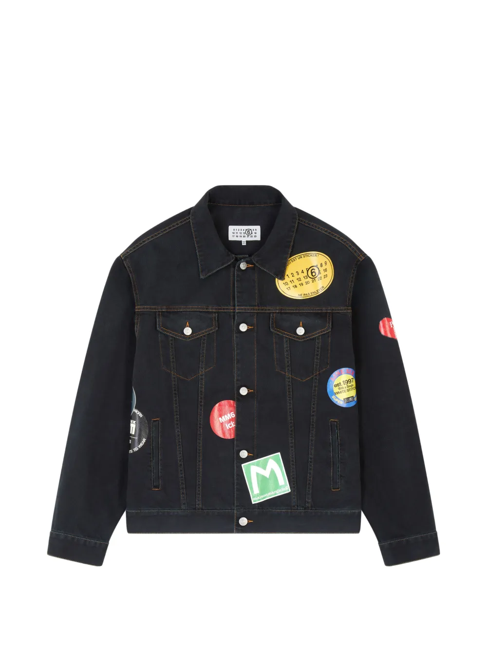 MM6 Maison Margiela denim trucker jacket - Blau