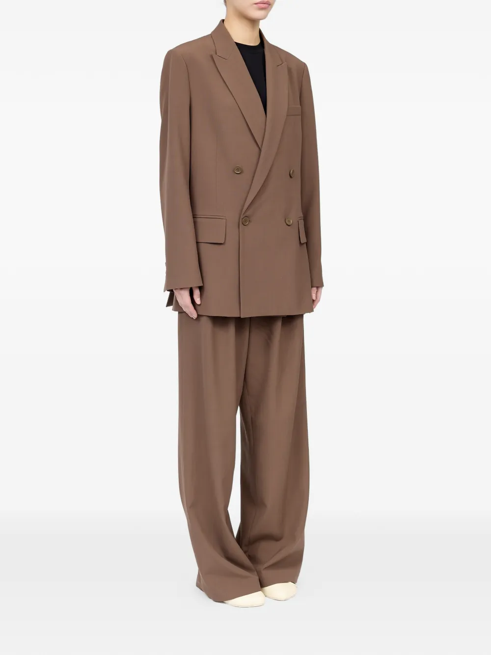 MM6 Maison Margiela Colbert van wolmix Bruin