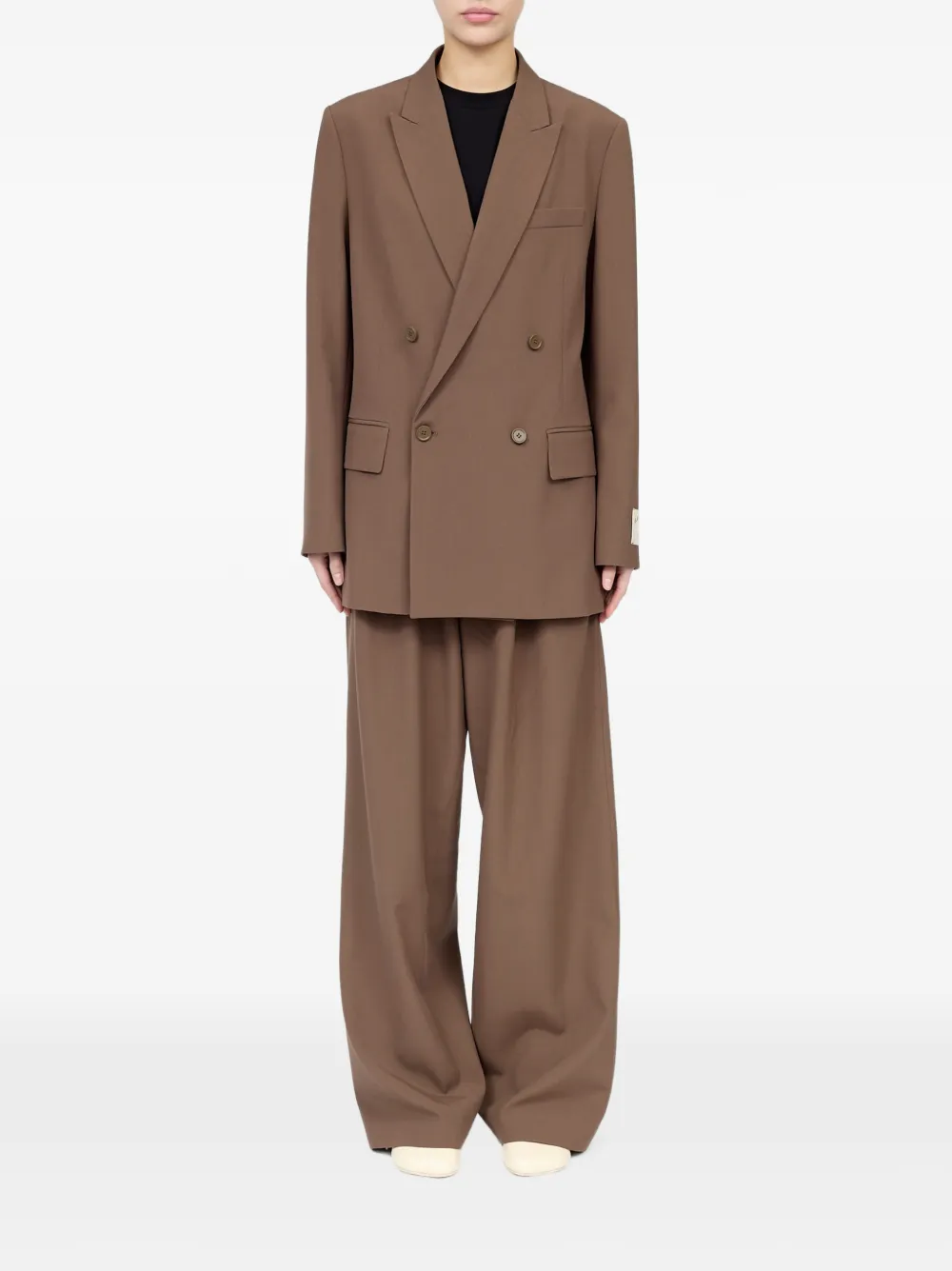MM6 Maison Margiela Colbert van wolmix Bruin