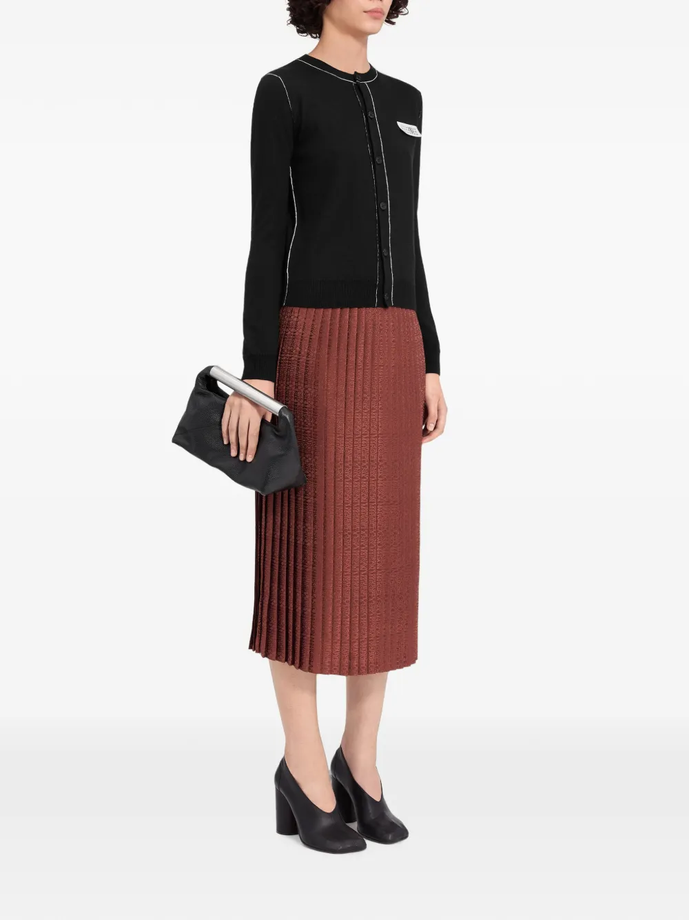 MM6 Maison Margiela Vest met knopen van wolblend Zwart