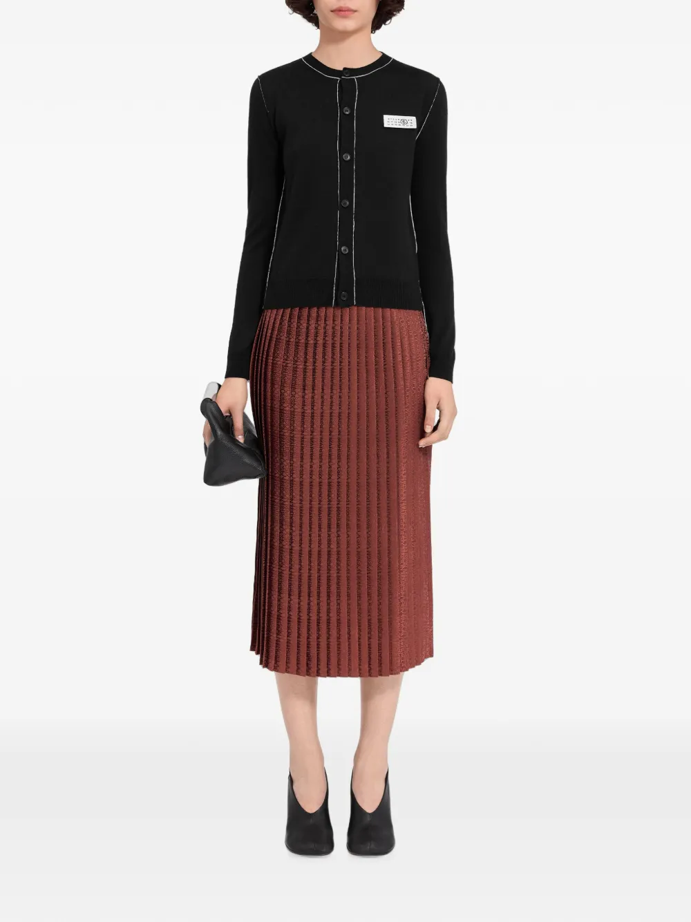 MM6 Maison Margiela Vest met knopen van wolblend Zwart