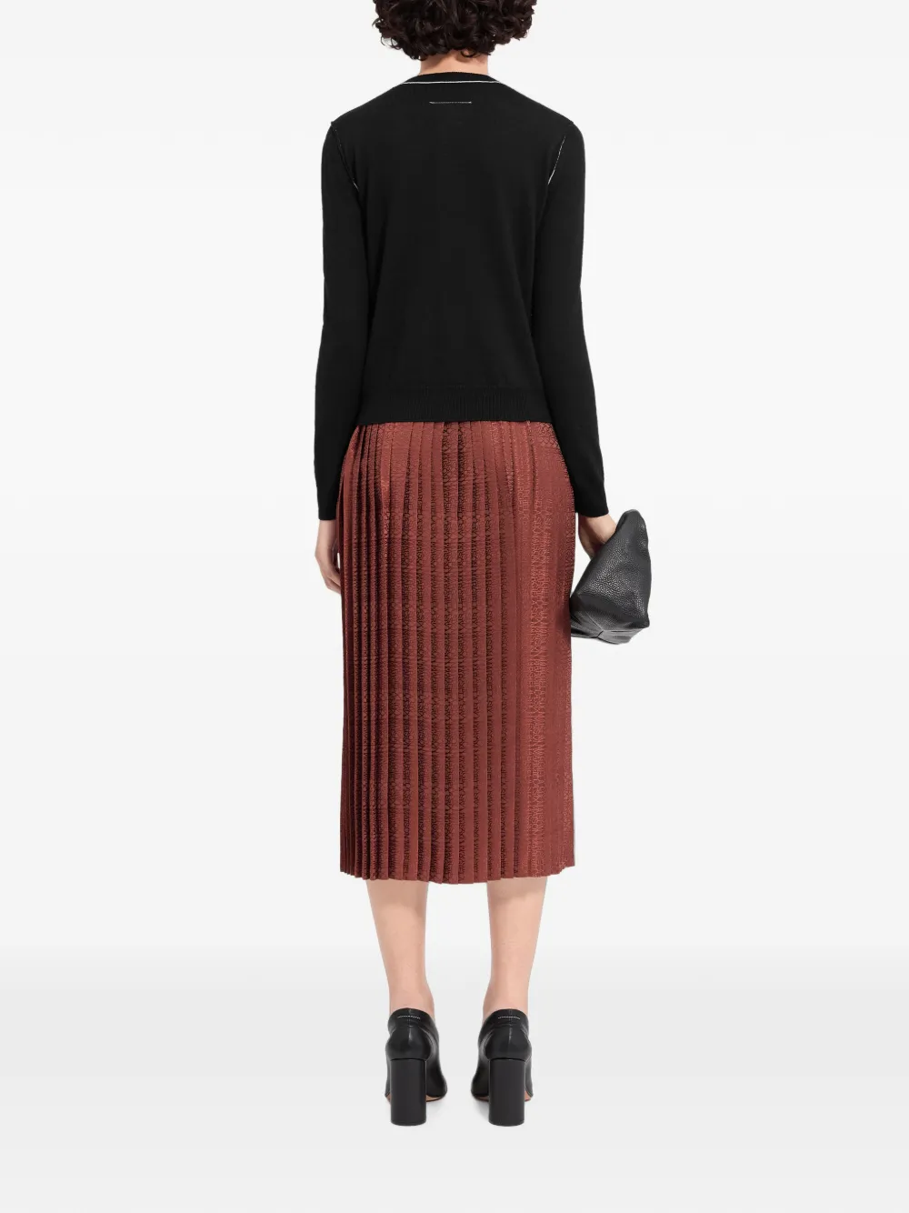 MM6 Maison Margiela Vest met knopen van wolblend Zwart
