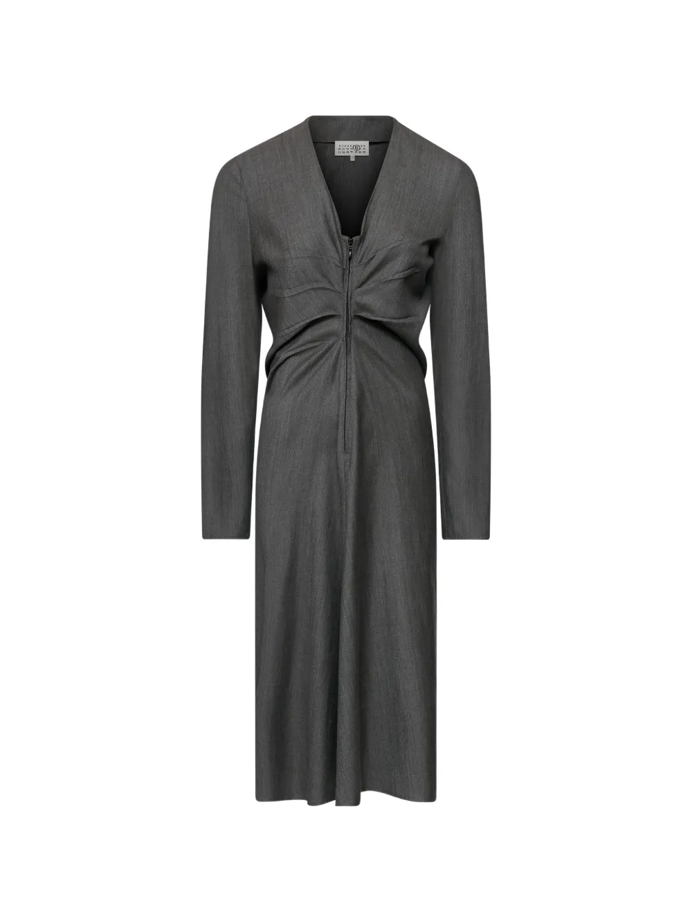 MM6 Maison Margiela wool cotton tailoring dress - Grau