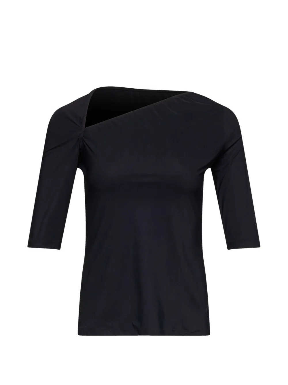 MM6 Maison Margiela asymmetric jersey top - Nero
