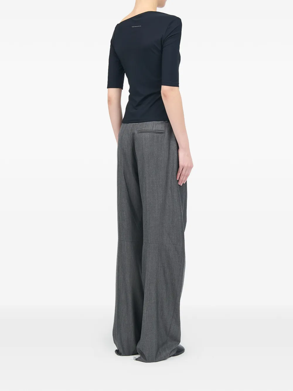 MM6 Maison Margiela Asymmetrische top Zwart