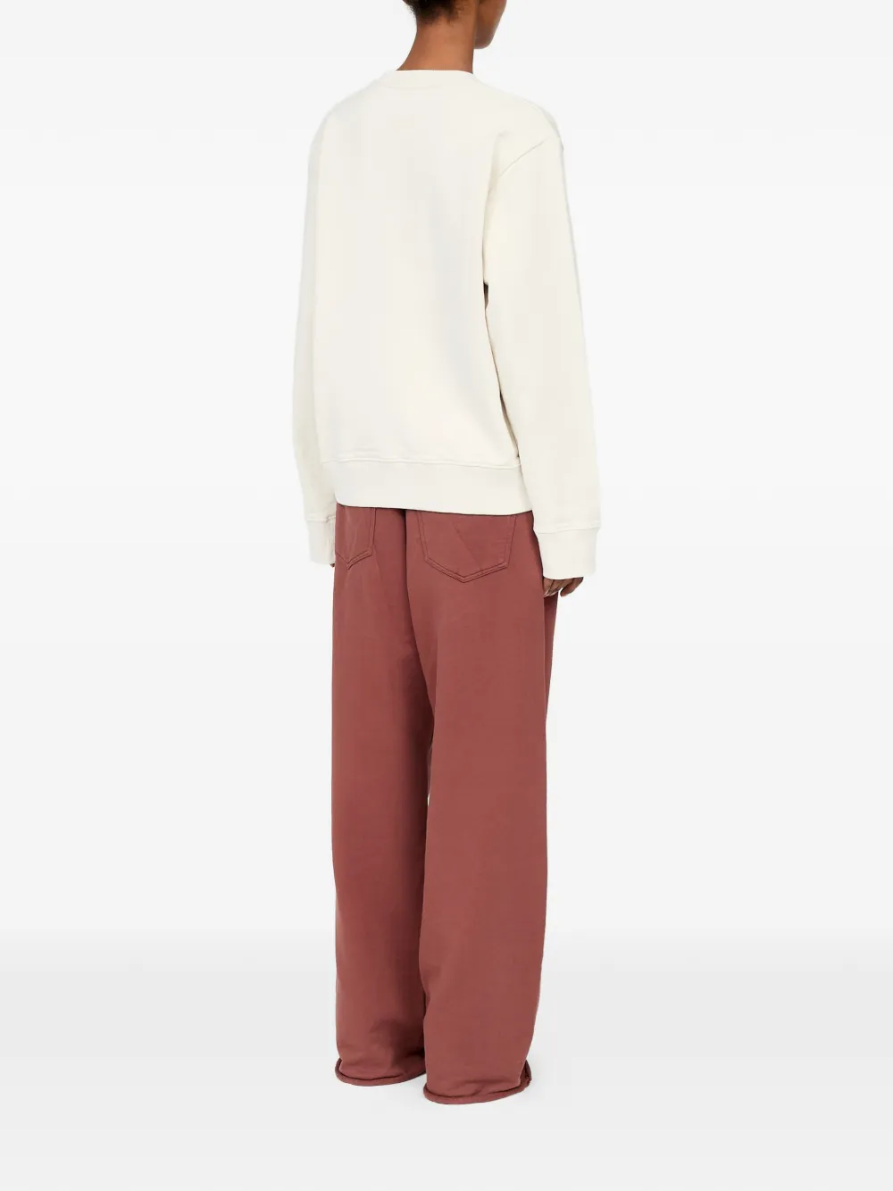MM6 Maison Margiela Sweater met paardenprint en ongeborsteld katoen Beige