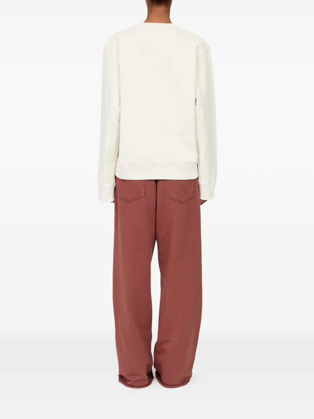 MM6 Maison Margiela Sweater met paardenprint en ongeborsteld katoen Beige