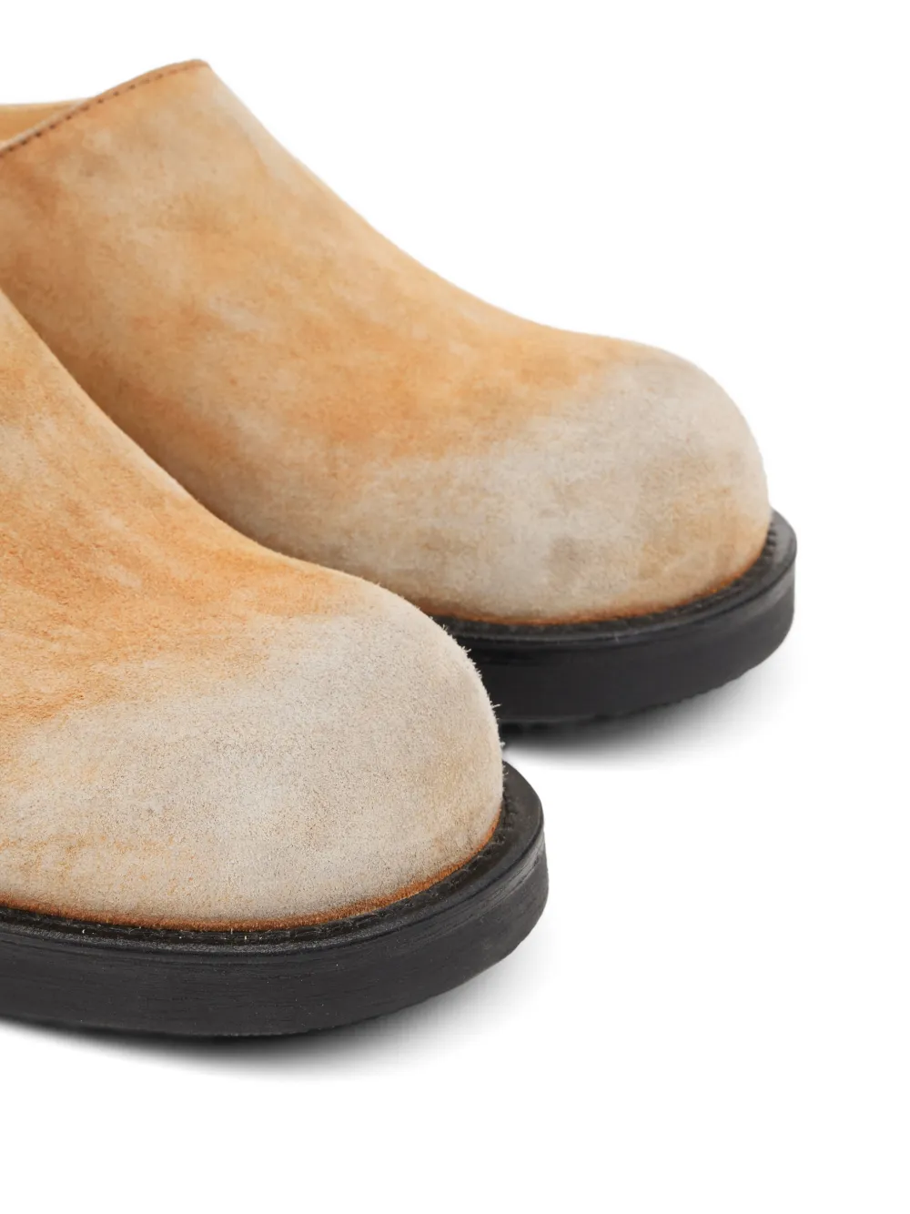 MM6 Maison Margiela Biker suède muiltjes met wassing Beige