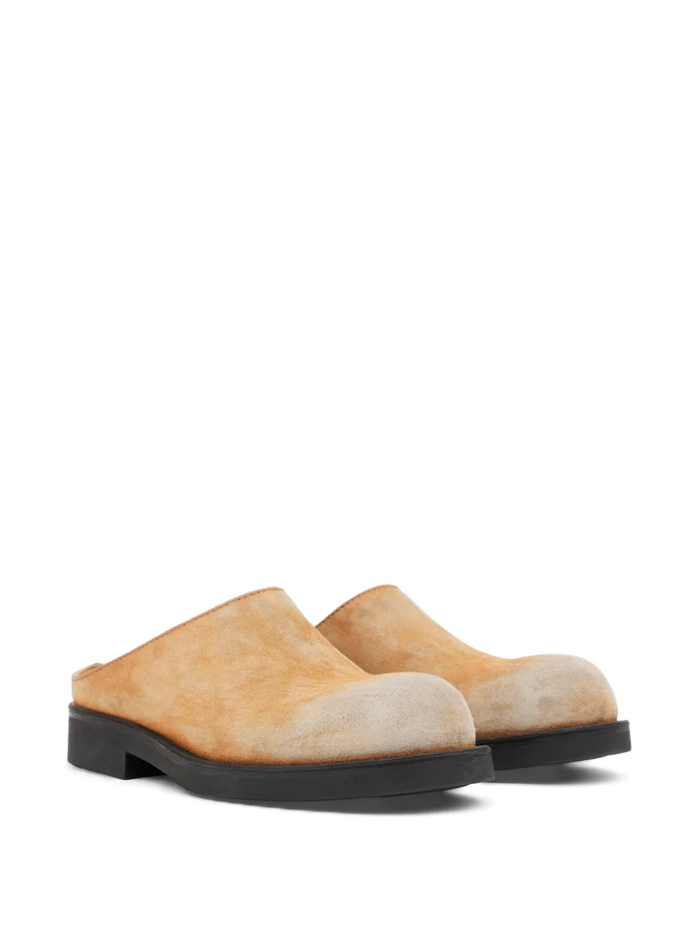 MM6 Maison Margiela Biker suède muiltjes met wassing Beige