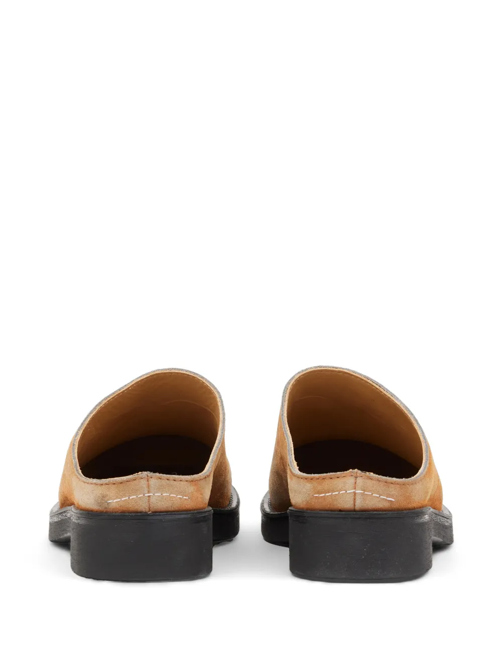 MM6 Maison Margiela Biker suède muiltjes met wassing Beige