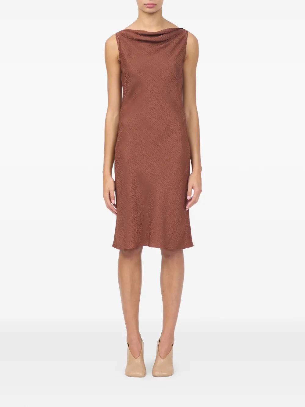 MM6 Maison Margiela Jurk met jacquard Bruin