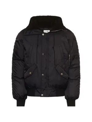 MM6 Maison Margiela double-faced Wool Zip Jacket | Black | FARFETCH