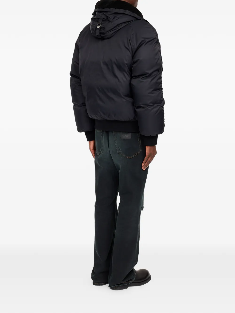 MM6 Maison Margiela Bomberjack met capuchon Zwart