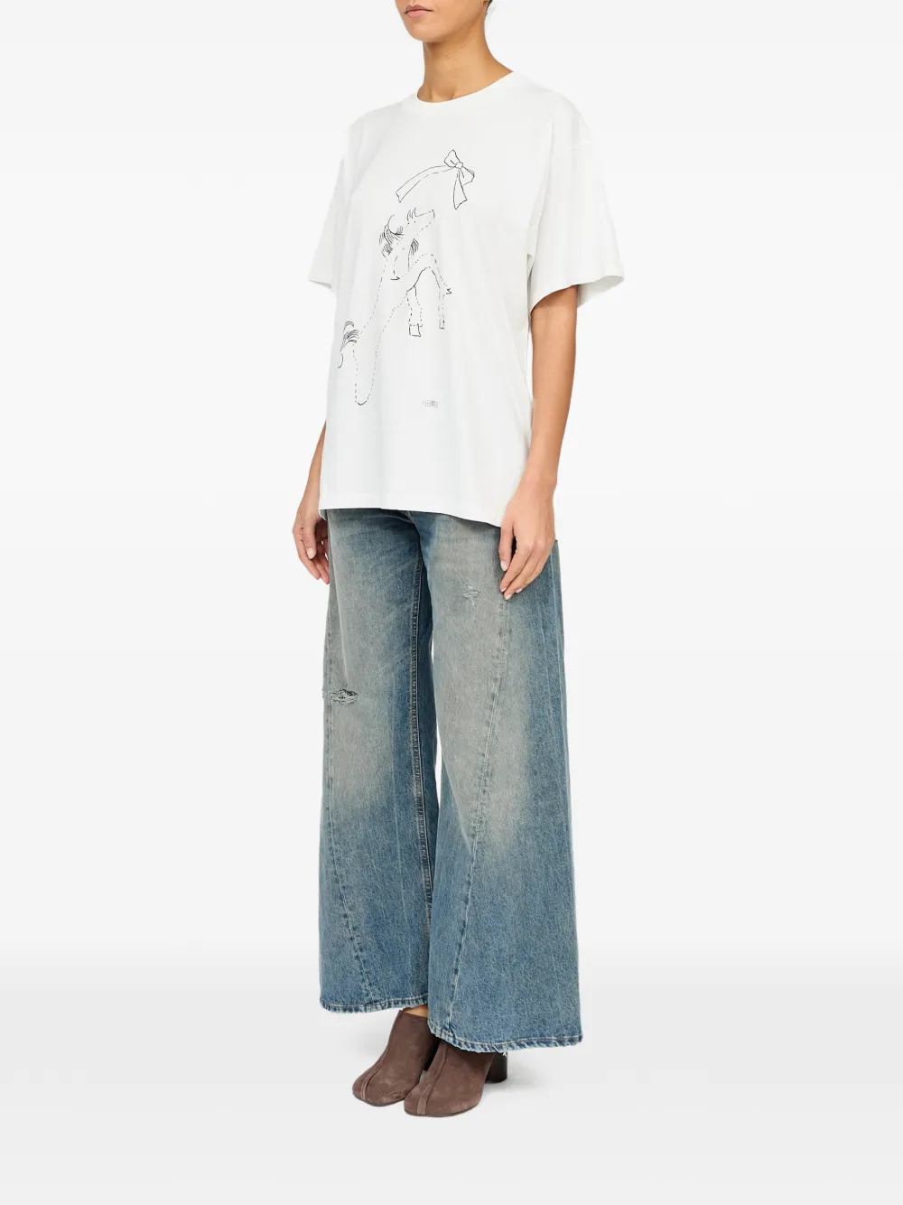 MM6 Maison Margiela Katoenen T-shirt met print Wit
