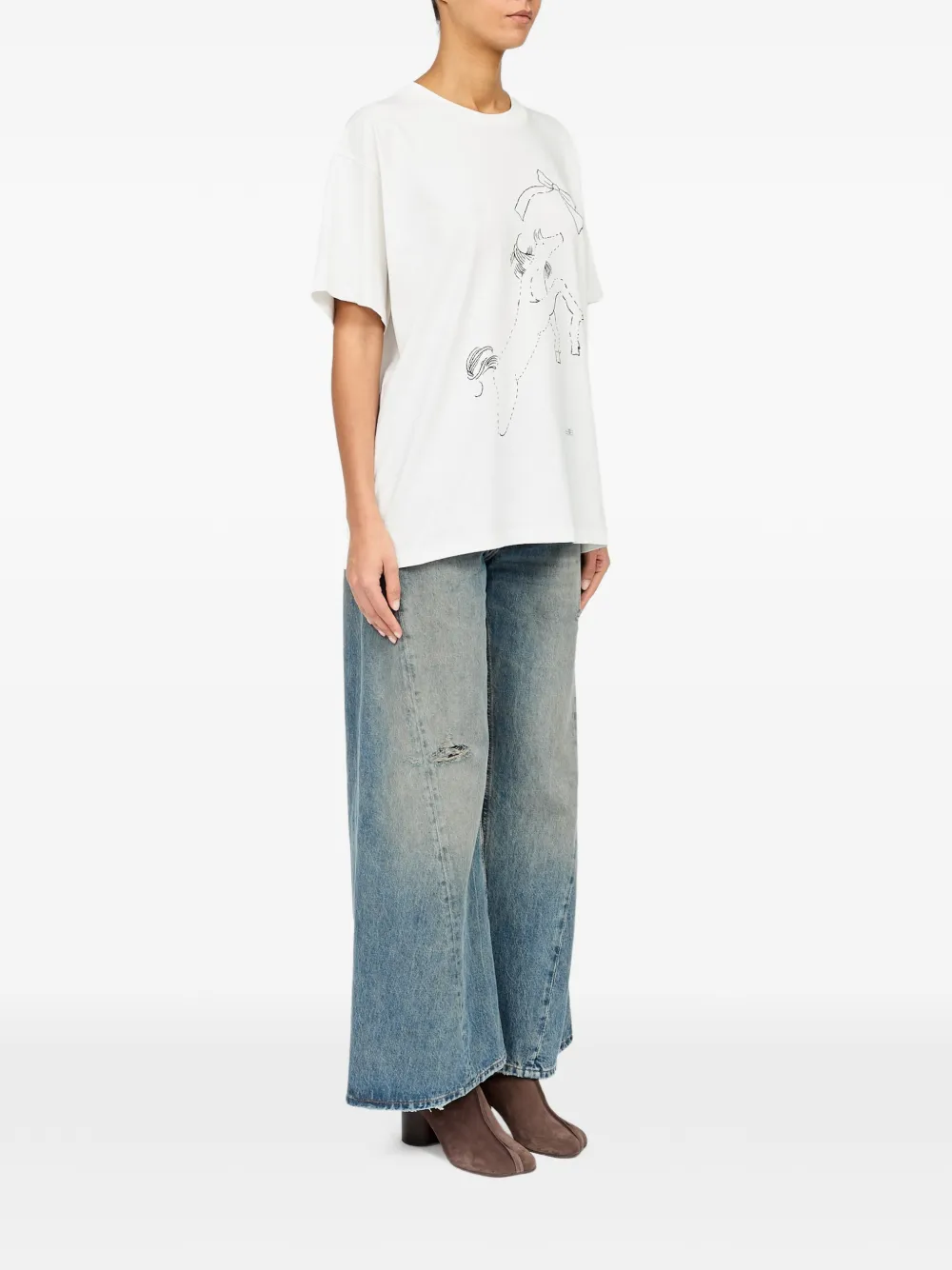 MM6 Maison Margiela Katoenen T-shirt met print Wit