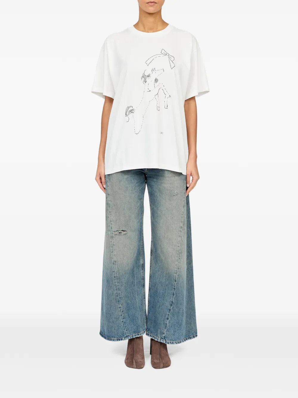 MM6 Maison Margiela Katoenen T-shirt met print Wit