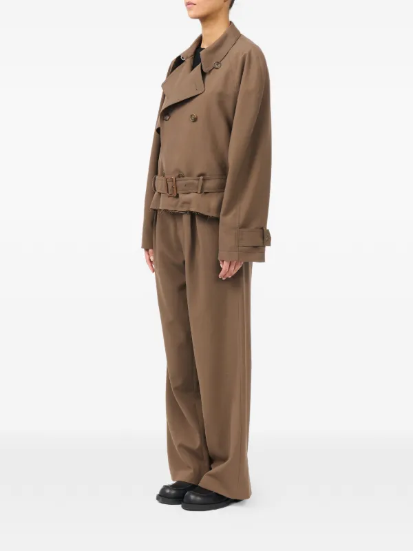 MM6 Maison Margiela ベルテッド ジャケット | ブラウン | FARFETCH JP