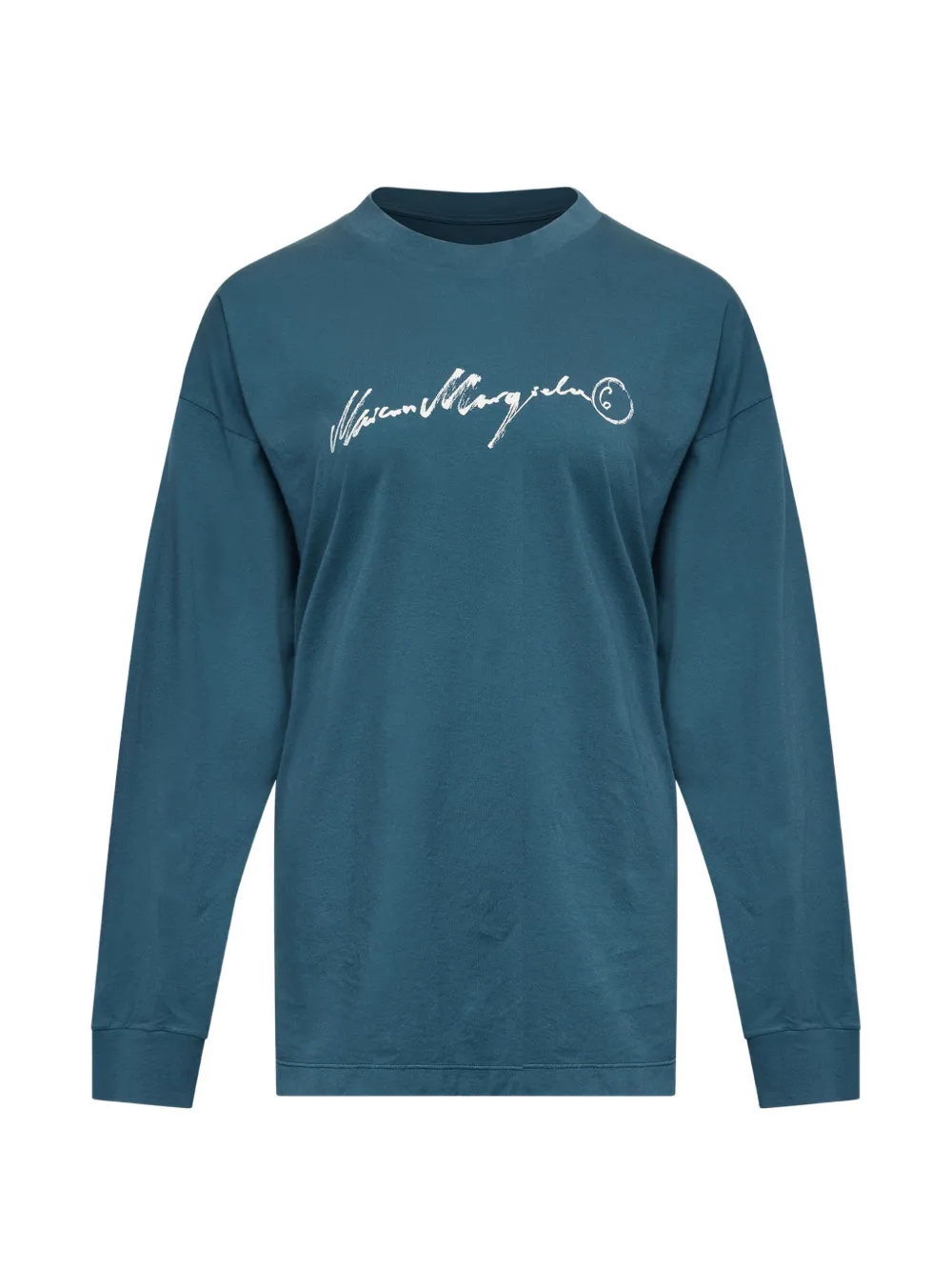 MM6 Maison Margiela T-shirt a maniche lunghe con stampa - Blu