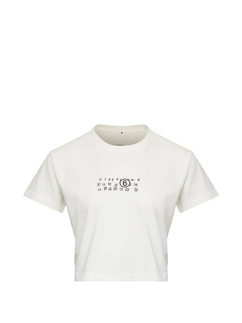 MM6 Maison Margiela flipped-print overdyed T-shirt - Weiß