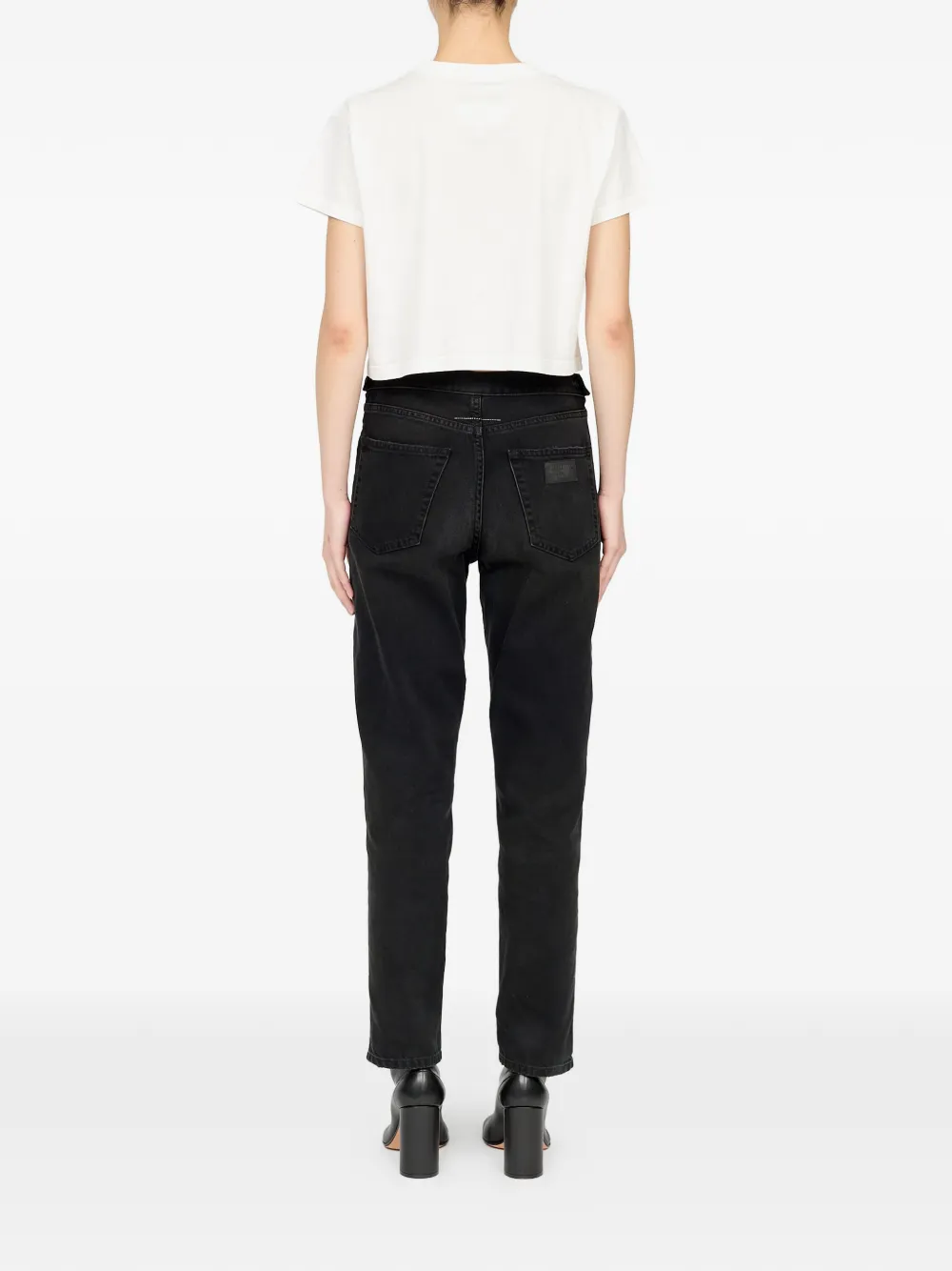 MM6 Maison Margiela Overgeverfd T-shirt met print Wit