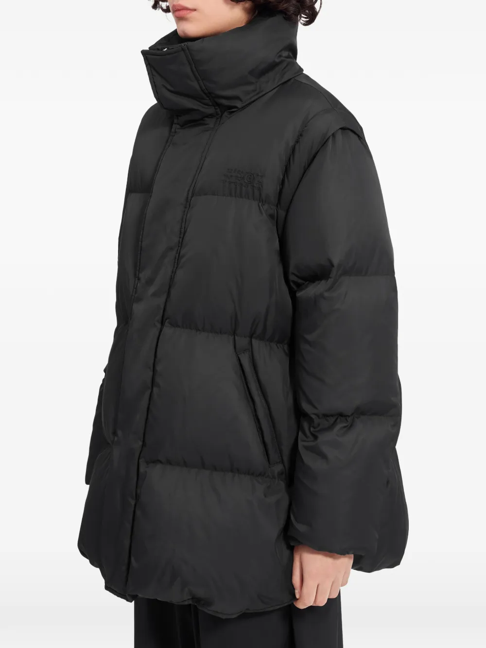 MM6 Maison Margiela Nylon donsjack Zwart