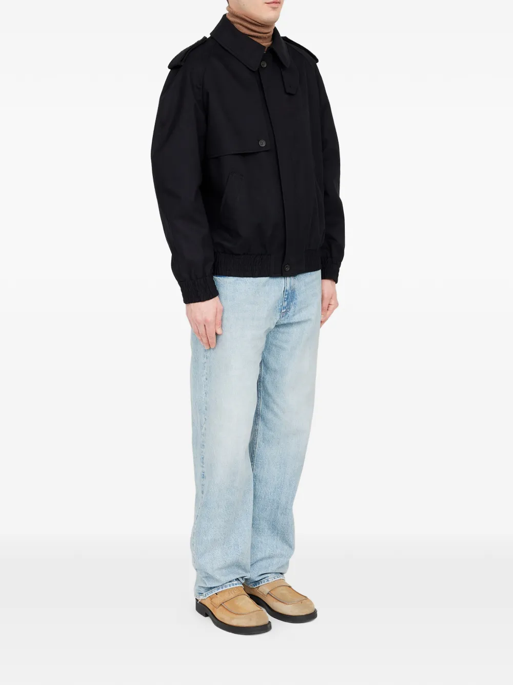 MM6 Maison Margiela Katoenen twill jack Zwart