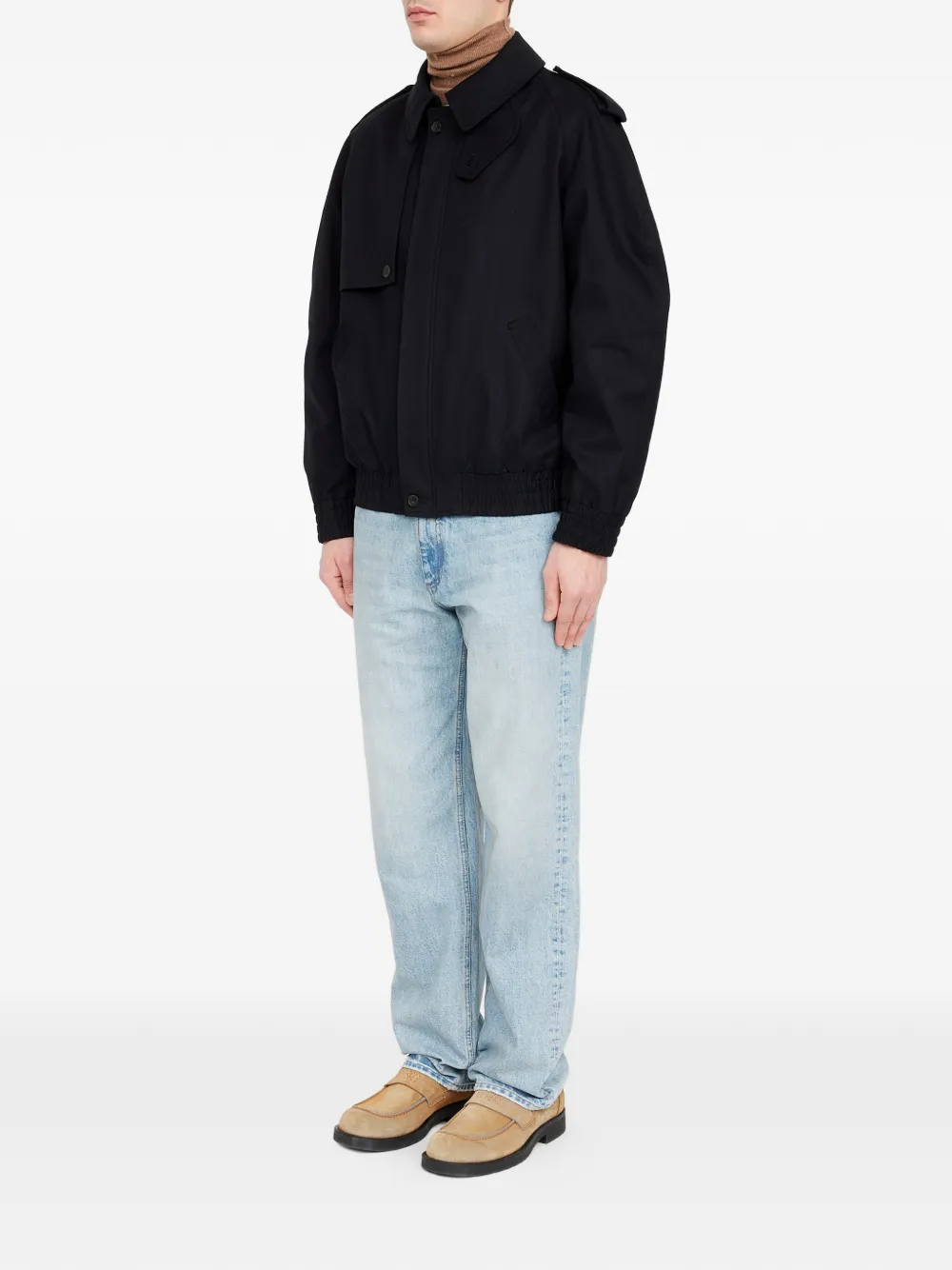 MM6 Maison Margiela Katoenen twill jack Zwart