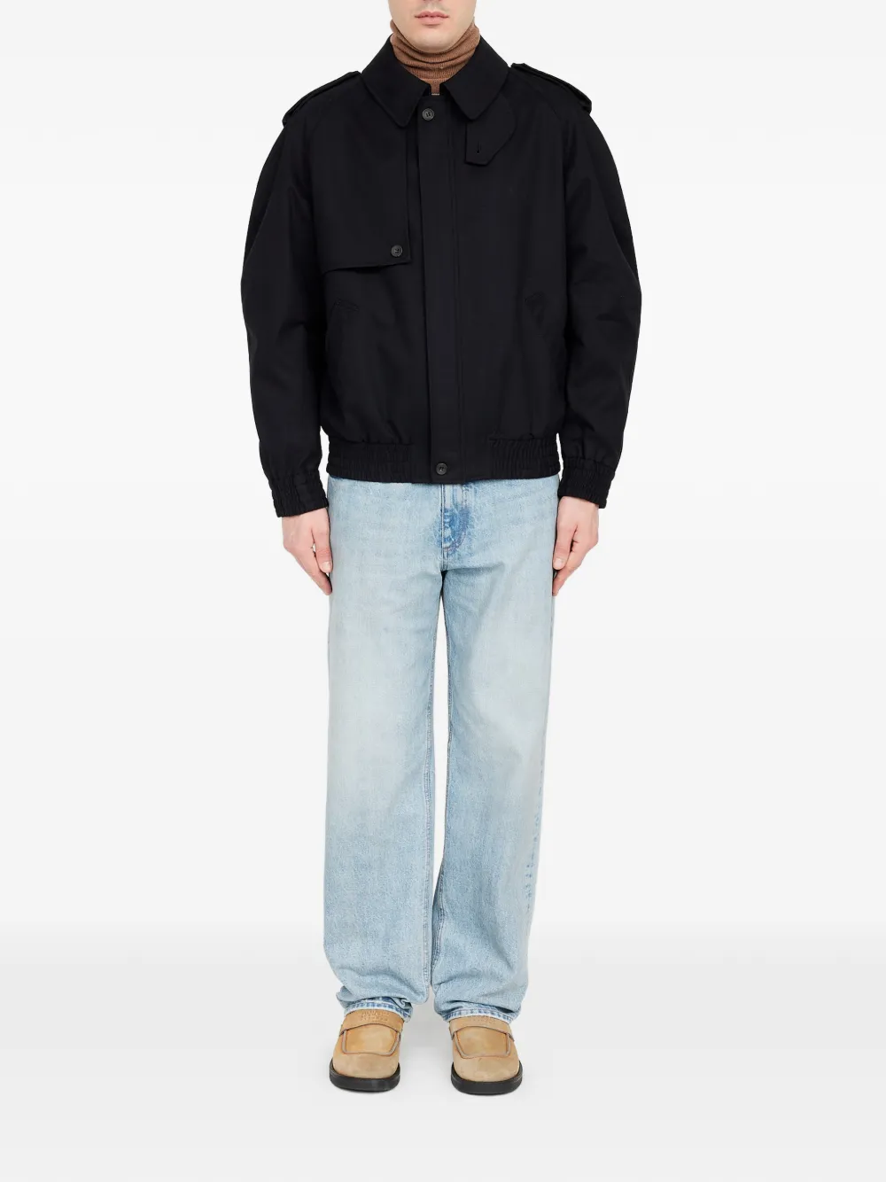 MM6 Maison Margiela Katoenen twill jack Zwart