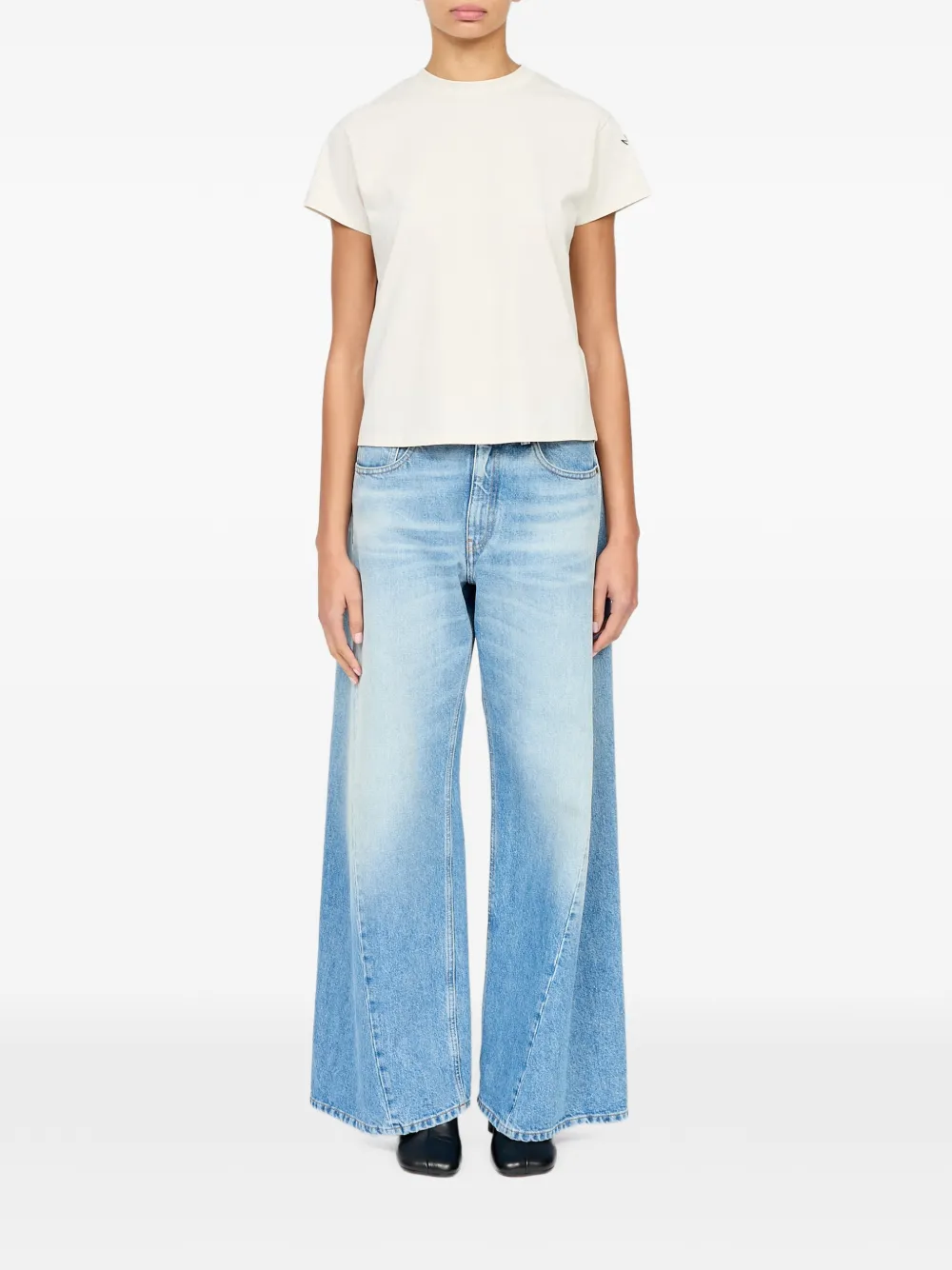 MM6 Maison Margiela Katoenen jersey T-shirt met print Beige