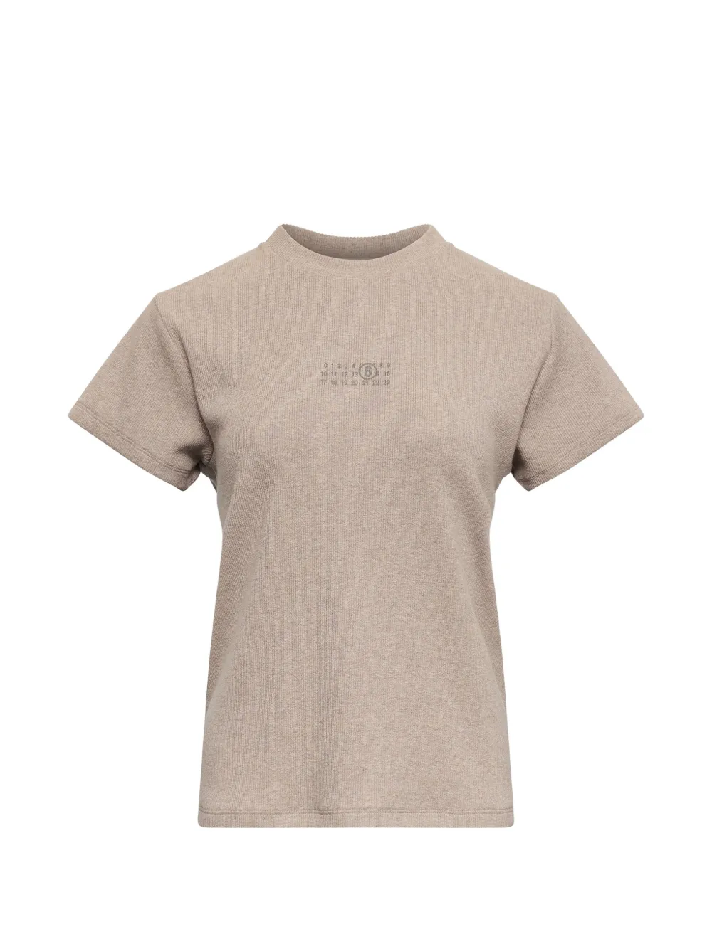 MM6 Maison Margiela T-shirt a coste - Toni neutri