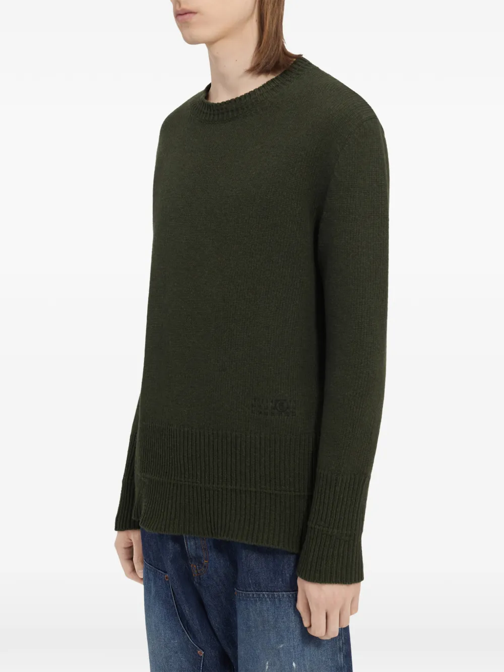 MM6 Maison Margiela Wollen trui met ronde hals Groen