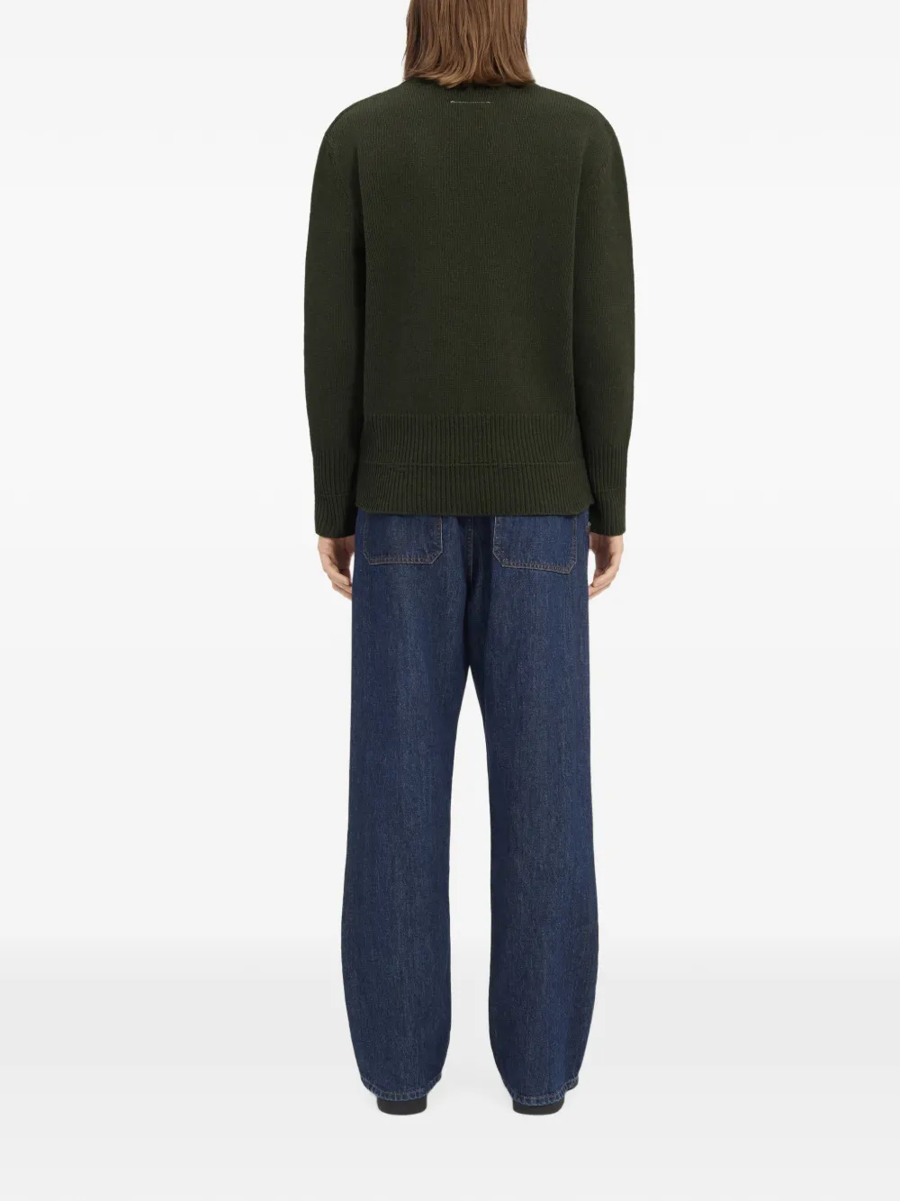 MM6 Maison Margiela Wollen trui met ronde hals Groen