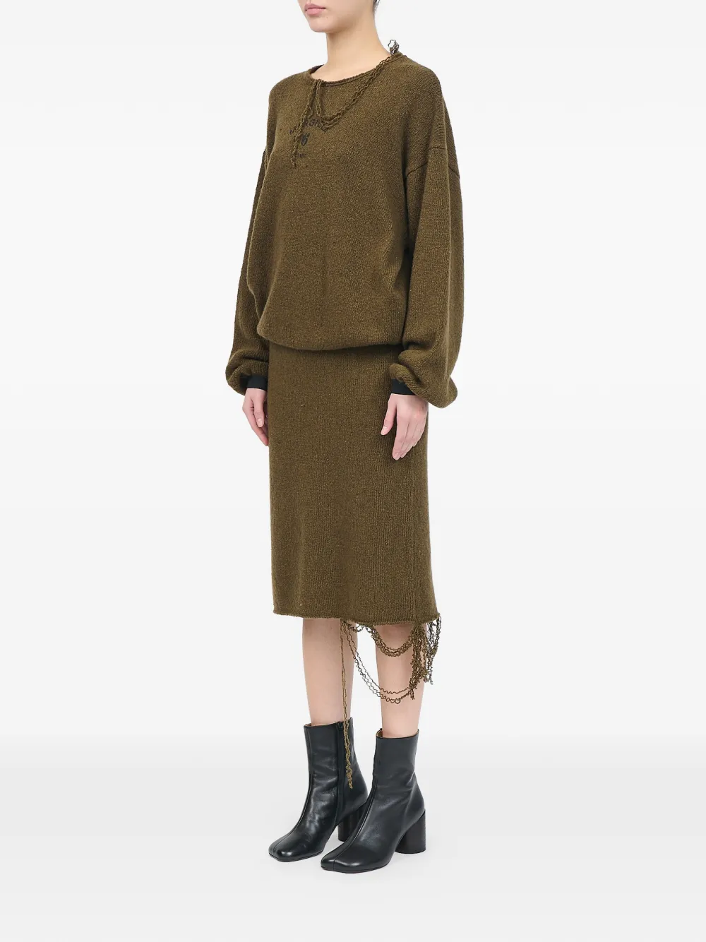 MM6 Maison Margiela Gebreide trui Bruin