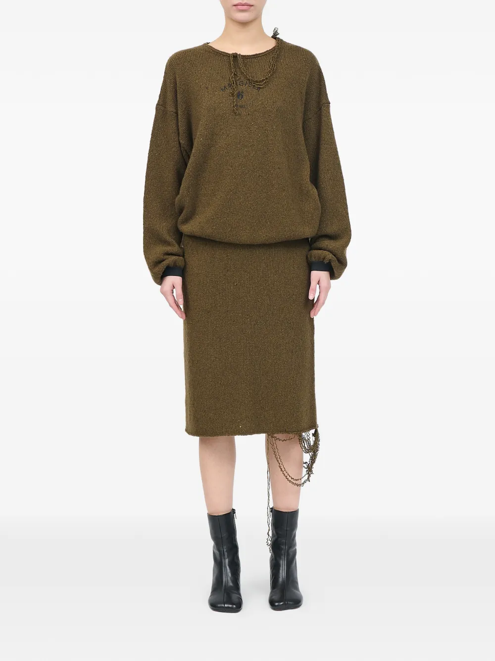 MM6 Maison Margiela Gebreide trui Bruin