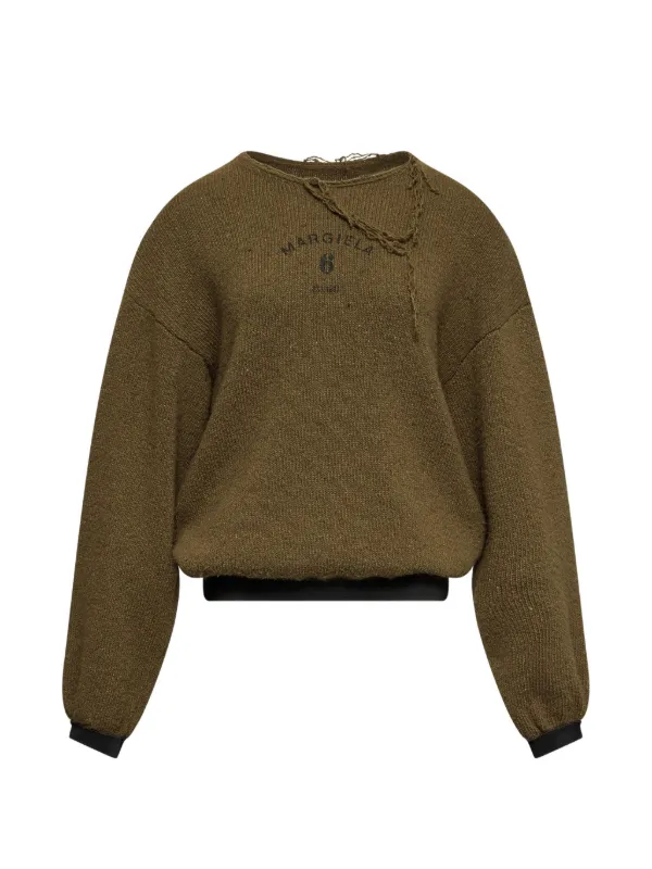 MM6 Maison Margiela Knit Jumper in Brown