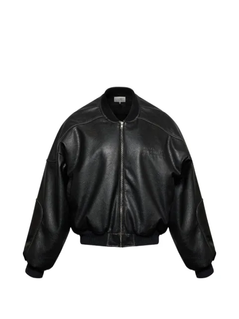 MM6 Maison Margiela куртка из искусственной кожи в рубчик