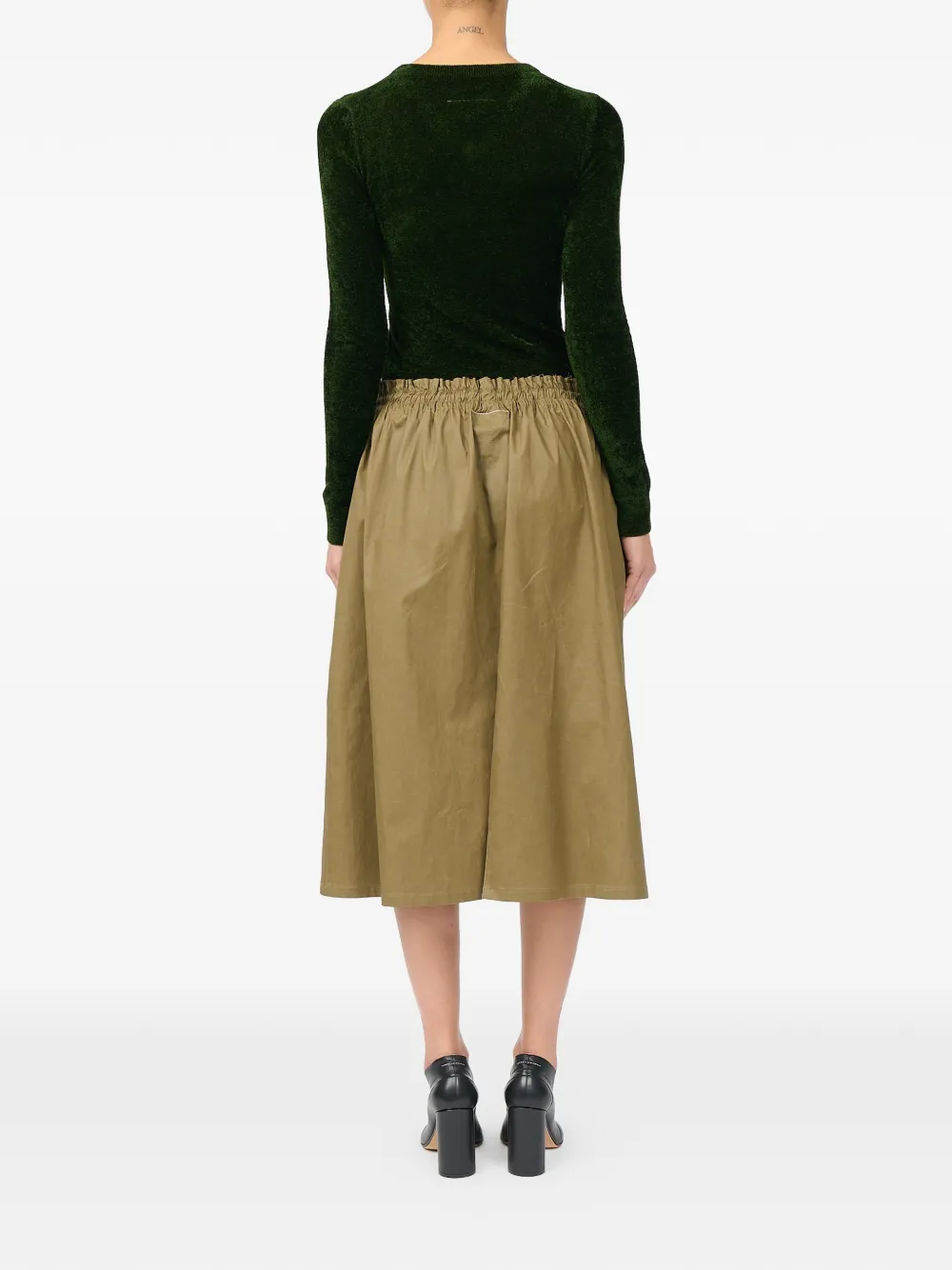 MM6 Maison Margiela Midi-rok met trekkoord Groen