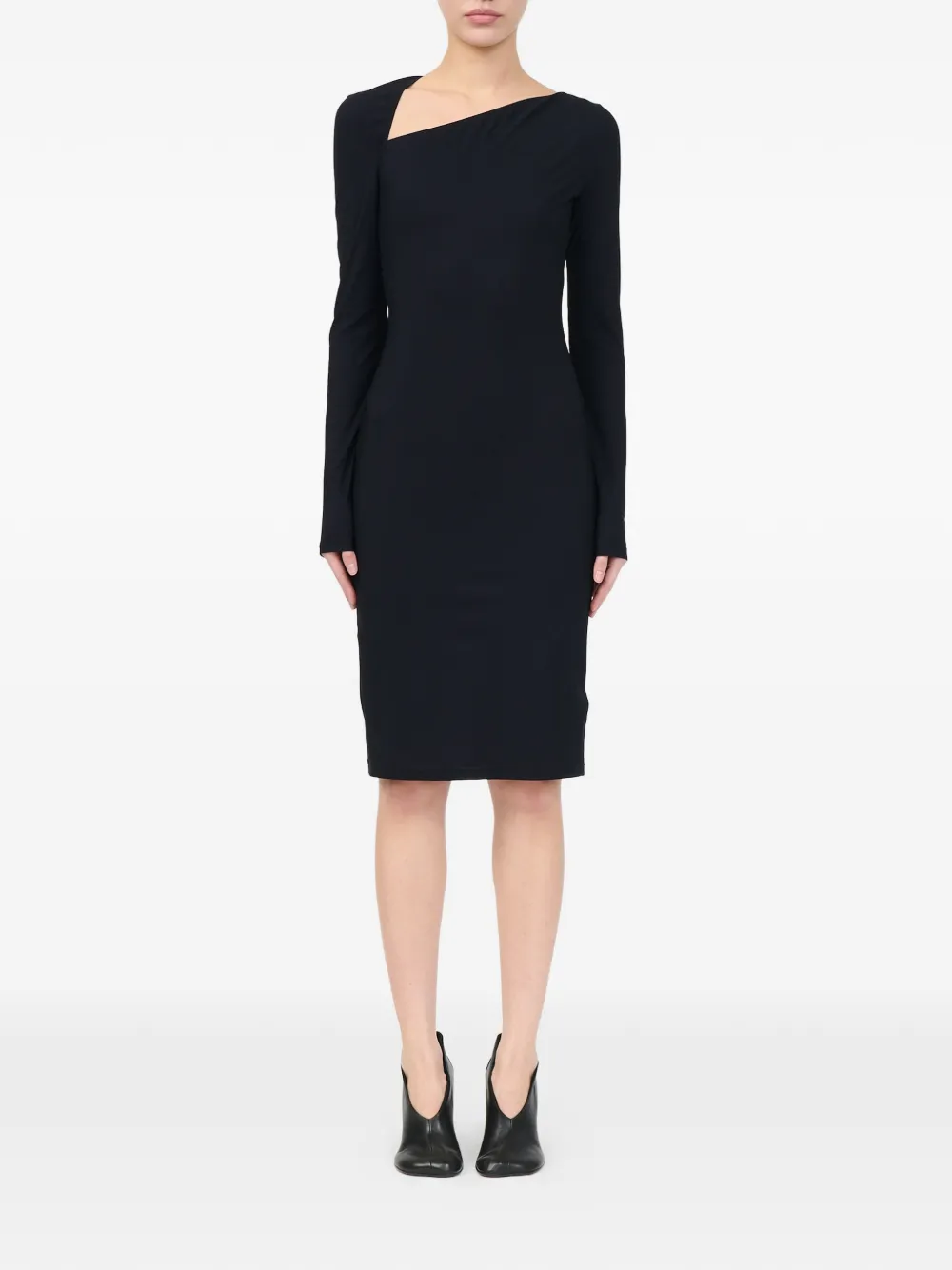 MM6 Maison Margiela Jersey midi-jurk Zwart