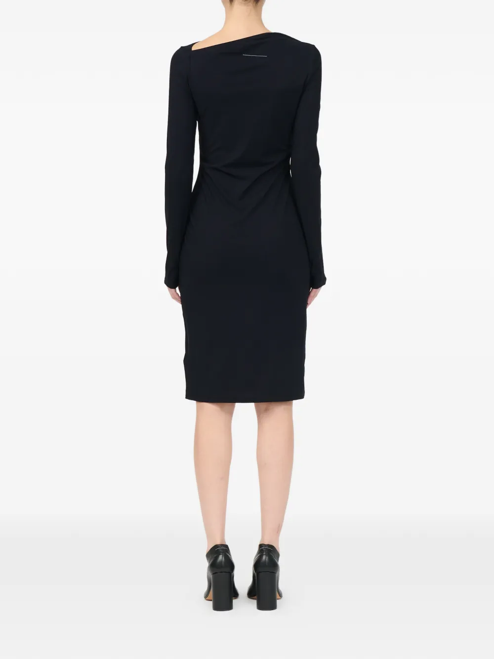 MM6 Maison Margiela Jersey midi-jurk Zwart