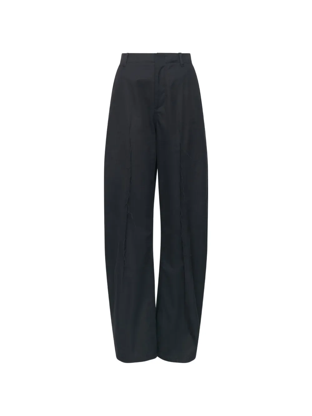 MM6 Maison Margiela light cotton twill wide-leg trousers - Nero