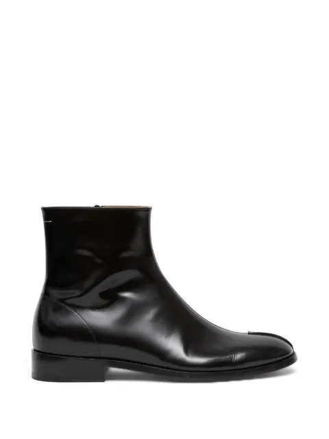 MM6 Maison Margiela polished leather ankle boots