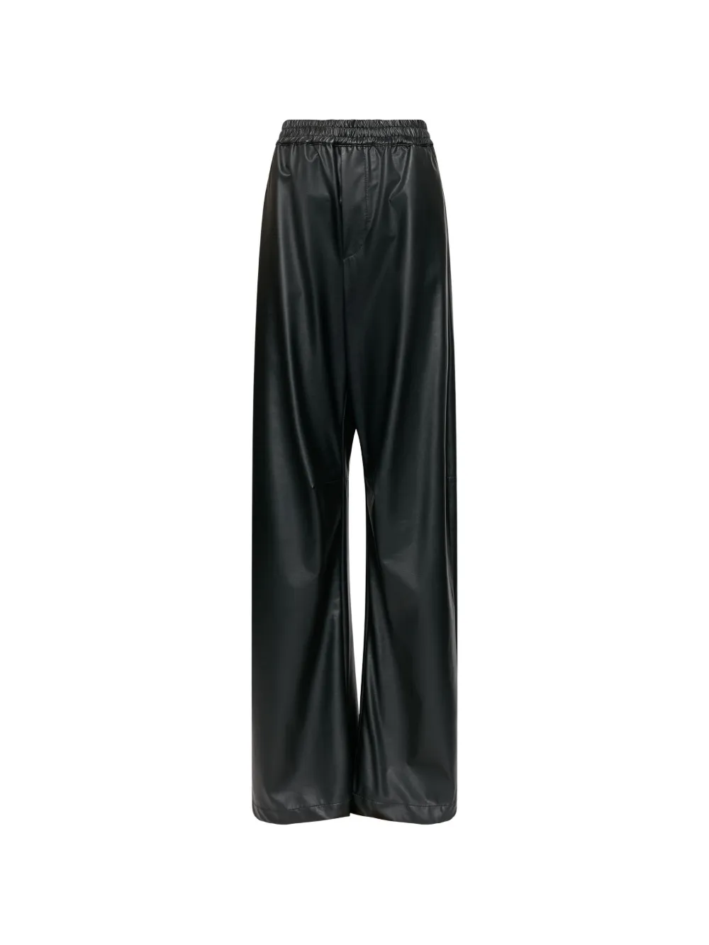 MM6 Maison Margiela light pleather wide-leg trousers - Schwarz