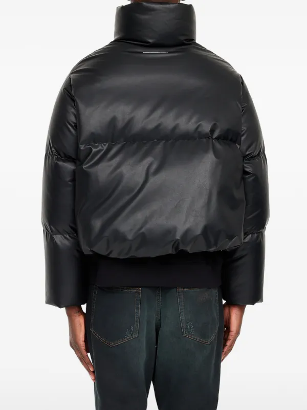 【限定Sale】MM6 Padded Nylon Jacket Sサイズ MM6 Maison Margiela Padded Faux Leather Jacket | Black | FARFETCH