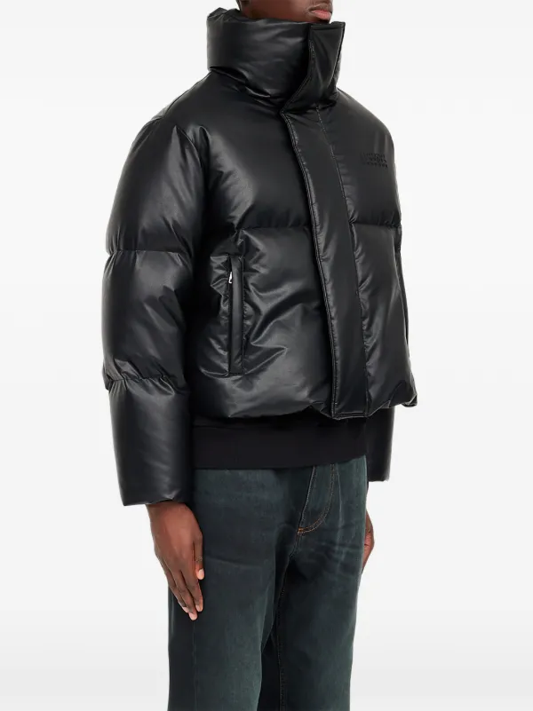 MM6 Maison Margiela Padded Faux Leather Jacket | Black | FARFETCH