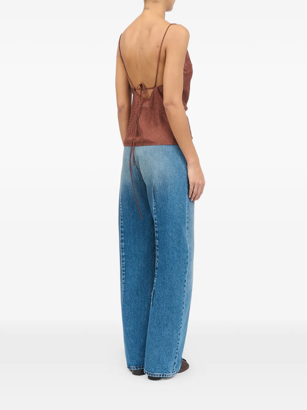 MM6 Maison Margiela Top met jacquard Bruin